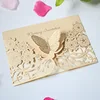 Meilun new arrival European style creative gold hollow out wedding invitation card