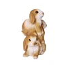 Delicate cute vivid resin animal bunny figurine rabbit statue for garden decoration