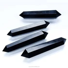 Natural Stone Black Obsidian Crystal Double Terminated Wand Points Healing for sale