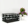 Handmade cheap woven paper rope black wire basket fabric
