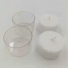 New Product Clear PC Cup dinner decor White Tea light candles wholesale