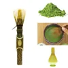 Wooden Hand Handmade Baking Long-stem Purple Bamboo Matcha or Coffee Whisk Wiper Chasen Set Custom