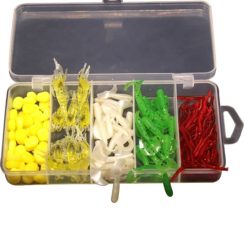 High quality 150pcs/BOX soft fishing lure set with worms and shrimp lure, Vavious colors
High quality 150pcs/BOX soft fishing lure set with worms and shrimp lure, Vavious colors
