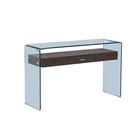 New design Built-in mdf drawer shelf modern glass console table for living room hallway