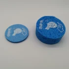 Custom print logo compressed cellulose foam facial wash face cleaning sponge