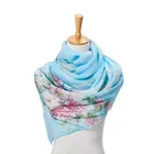 Cheap Price Summer Woman Shawl Custom Printed Silk Chiffon Voile Scarf