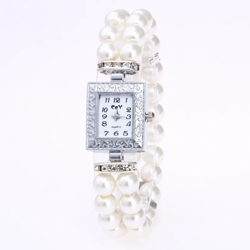 Exquisite Pearl String Bracelet Watch Women Ladies Fashion Square Quartz Watch Casual Wristwatch (KWT2116), As the picture
Exquisite Pearl String Bracelet Watch Women Ladies Fashion Square Quartz Watch Casual Wristwatch (KWT2116), As the picture