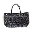 Perforated attractive Sublimation Printing Neoprene Women beach bags 2019 summer neoprene beach bag