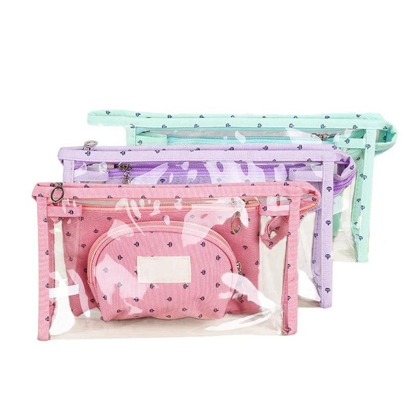 Travel Toiletry Pouch Cosmetic Clear Organizer Makeup Bag Set With Zipper, Clear pvc
Travel Toiletry Pouch Cosmetic Clear Organizer Makeup Bag Set With Zipper, Clear pvc