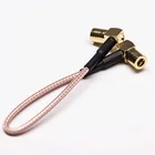 75 Ohm Coax R/A Dual SMB Plug Connector for Cable RG179
