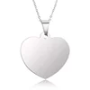 Custom Logo Stainless Steel Dainty Heart Blank Necklace