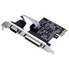 PCIe PCI Express RS232 RS-232 Serial Port COM & DB25 Printer Parallel Port LPT Expansion Card Adapter Converter