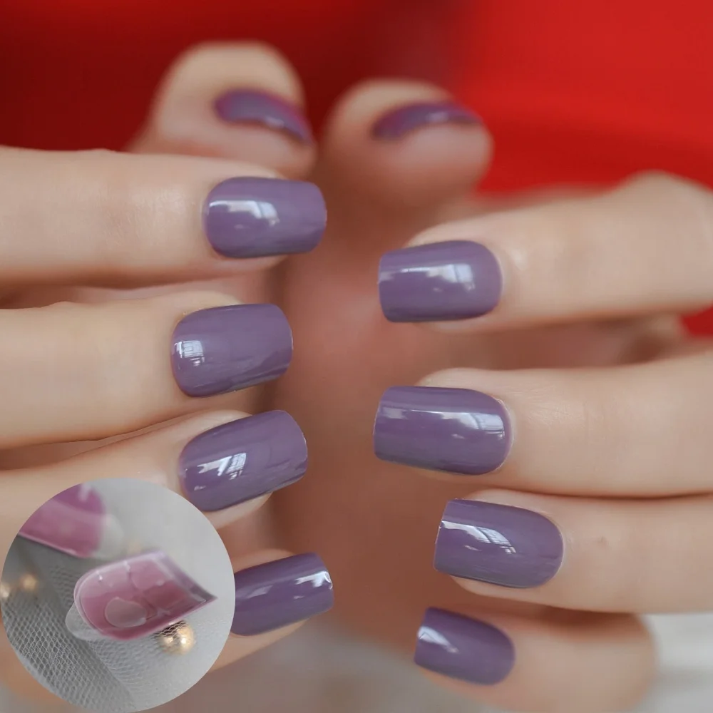 Purple Glue On Back False Nails UV Gel Polish Faux Ongles Square Press On Artificial Nails 24 pcs kit, Medium purple
Purple Glue On Back False Nails UV Gel Polish Faux Ongles Square Press On Artificial Nails 24 pcs kit, Medium purple
