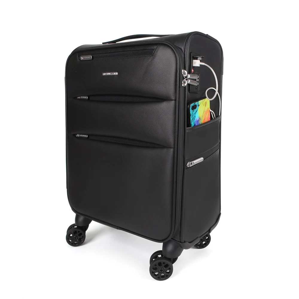 Newcom Business luggage suitcase with USB charging suit case Waterproof trolley case suitcase, Black
Newcom Business luggage suitcase with USB charging suit case Waterproof trolley case suitcase, Black