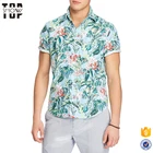 China supplier custom men short sleeves vintage floral motif shirt hawaiian