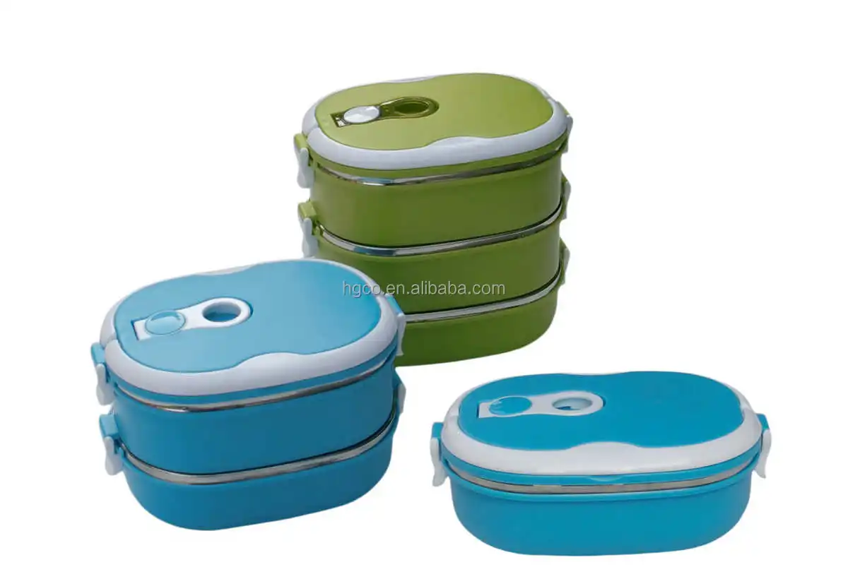 stainless steel lunch box round apple shape themro container