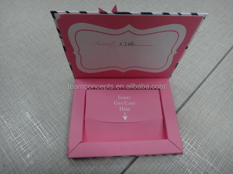 cardboard gift card holder box with tray