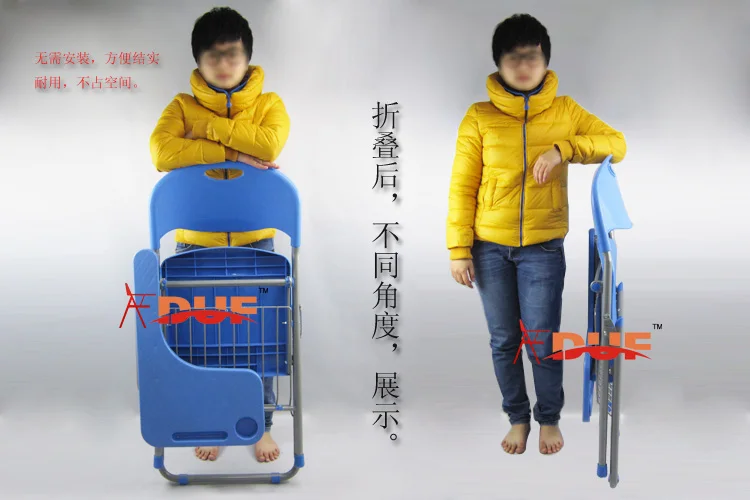 Folding Writing Chair With Tablet Arm School Student Desk-Chair Wholesale Price with Free Shipment (50 chairs)to Thailand