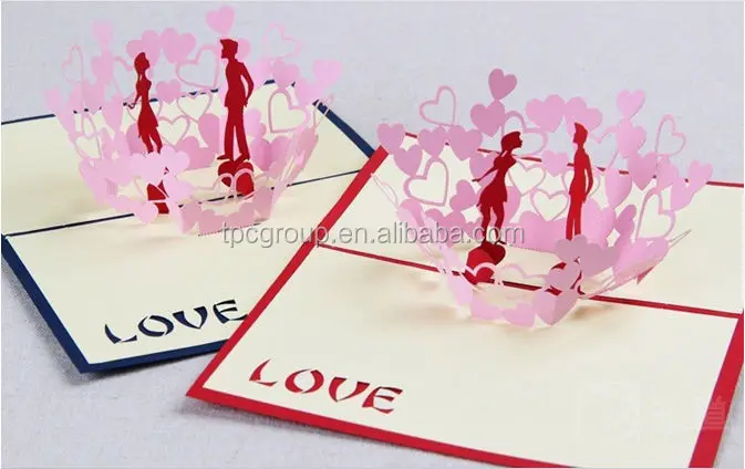sweet greeting cards with lover in hearts valentine gift cards