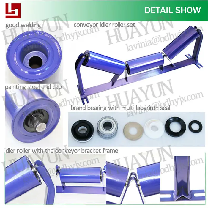 N- DTII blue conveyor idler roller set