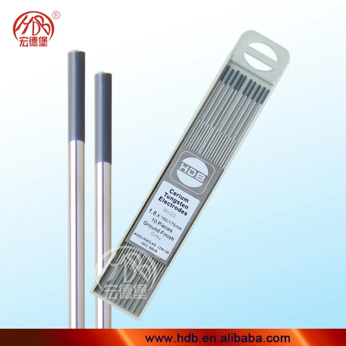 Stainless Steel Tungsten Welding Electrodes 2 Ce Grey Ceriated