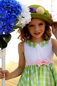 ファンシーフラワーネットドレス女の子のための5歳、赤ちゃんフロックドレス用パーティー仕入れ・メーカー・工場