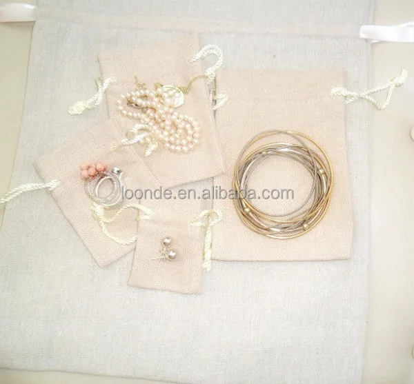 cotton jewellery pouches