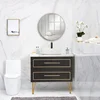 European Modern Style Melamine Wash Basin Mirror Cabinet Bathroom