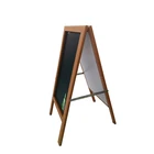 adjustable 4C Printing Double Side Black Chalk White Board Art Master Easel with Wooden Stand
