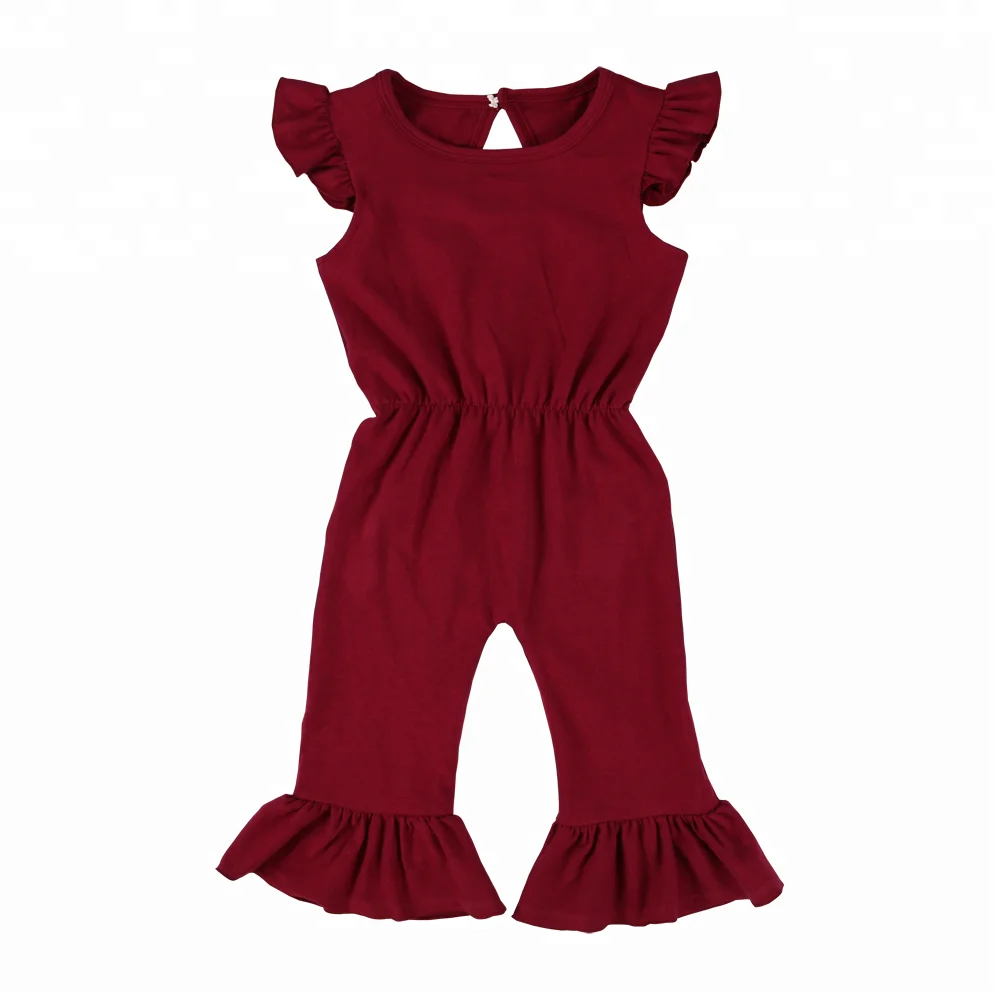 Girls 100% cotton children fall wear clothes solid flutter sleeves ruffle sets kids rompers, All colors on color chart are available
Girls 100% cotton children fall wear clothes solid flutter sleeves ruffle sets kids rompers, All colors on color chart are available