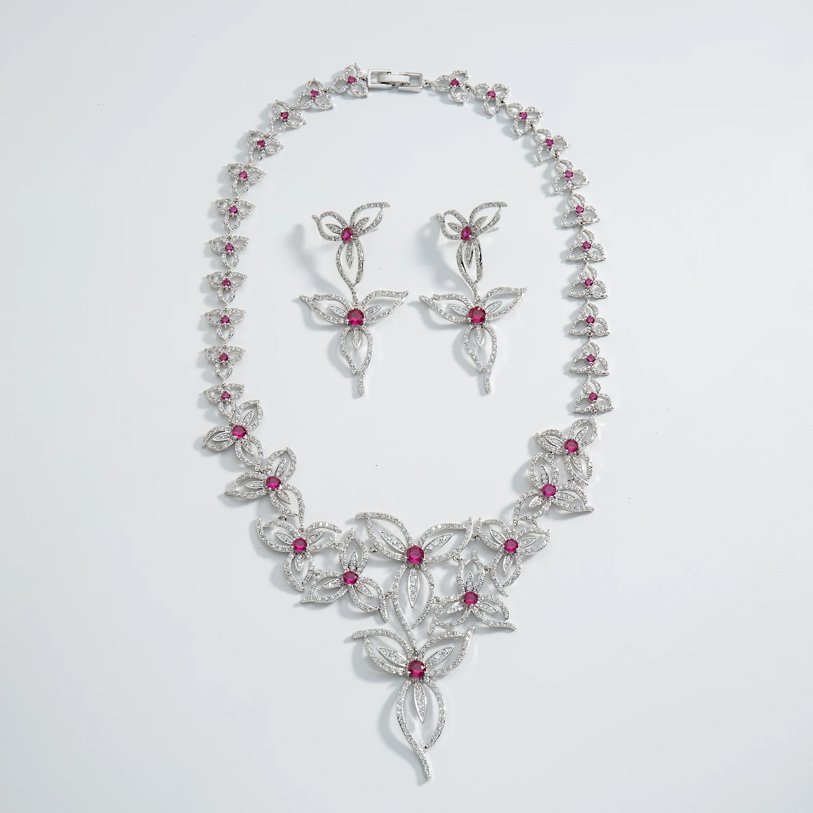 hot selling butterfly jewelry sets fuchsia red clear cz jewelry sets for wedding engagement, White/red
hot selling butterfly jewelry sets fuchsia red clear cz jewelry sets for wedding engagement, White/red