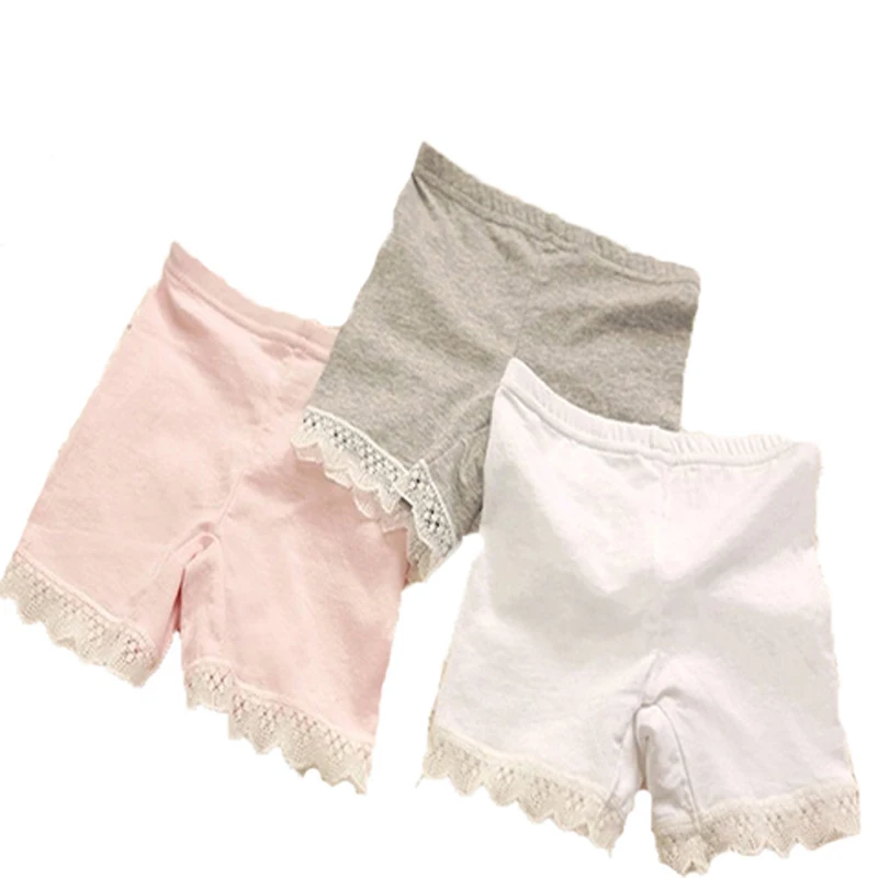 Retail&Wholesale Summer baby girls cotton shorts lace border kids short pant Leggings fit for 2-10years