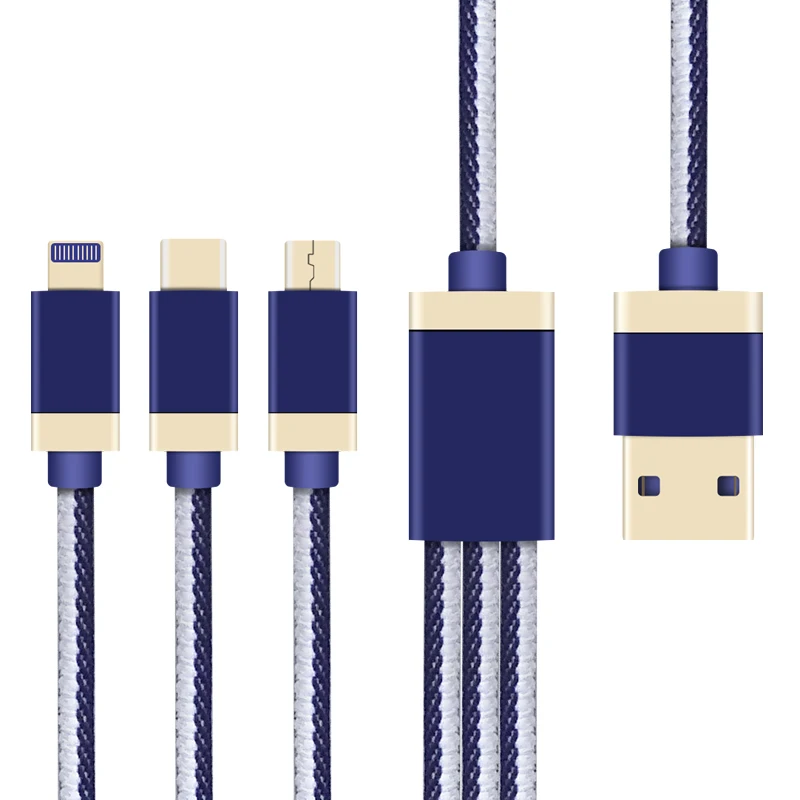 Hot Sale Aluminum Alloy Nylon Pure Copper Core 3 in 1 Fast Charging USB Cable For Mobile Phone, Colors
Hot Sale Aluminum Alloy Nylon Pure Copper Core 3 in 1 Fast Charging USB Cable For Mobile Phone, Colors