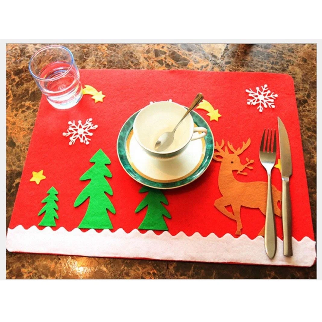 Laser Cut Washable felt table mat Handmade Christmas Drink felt table mat for home, Red and customized color
Laser Cut Washable felt table mat Handmade Christmas Drink felt table mat for home, Red and customized color