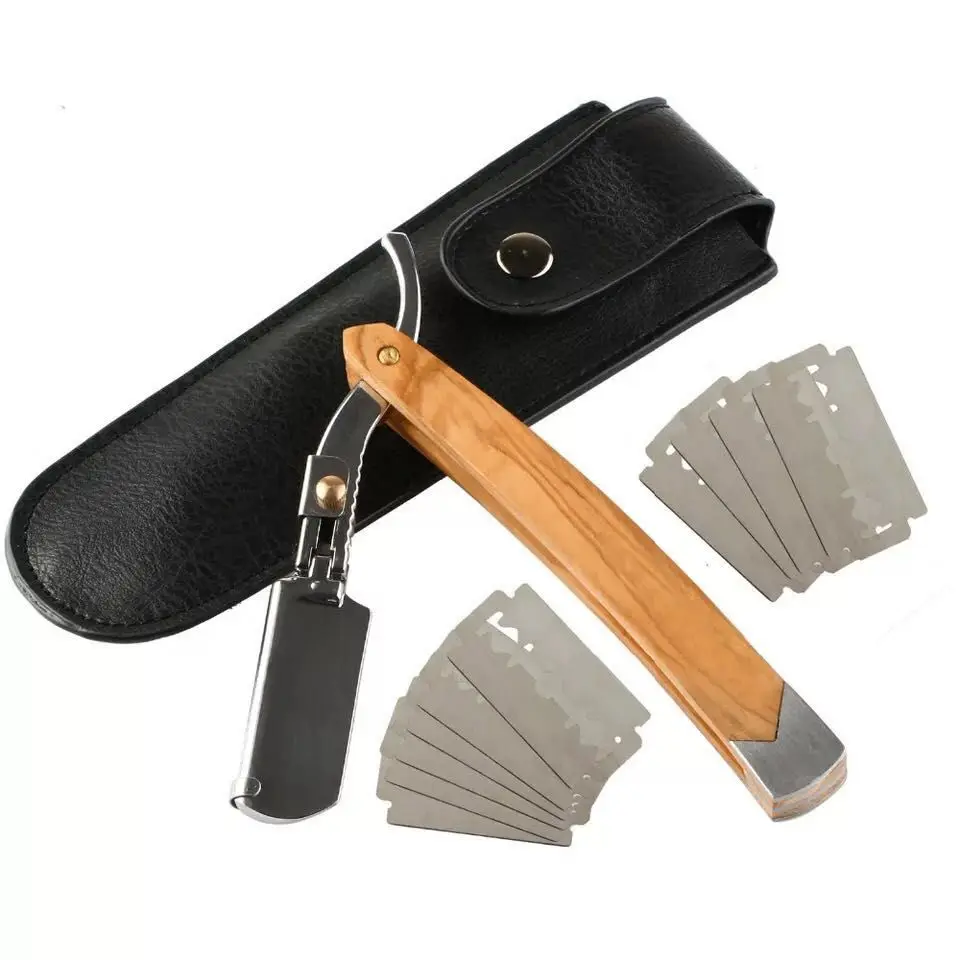 Barber folding shaving knife wooden handle safety razor straight edge shaving razor folding razor, Photo
Barber folding shaving knife wooden handle safety razor straight edge shaving razor folding razor, Photo
