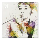 Print with Hand Touch Audrey Hepburn with lipstick Art Canvas Painting for Wall Decor