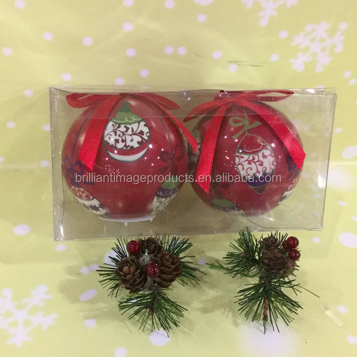 popular polyfoam christmas ball with pvc gift box