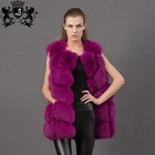 high quality Fashion women warm real natural fox fur winter long jacket mink fur coat