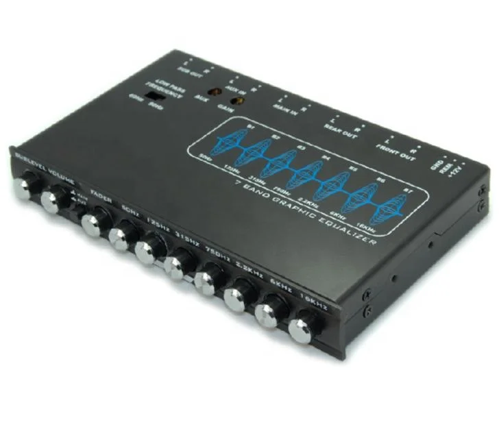 Топ-класс 7 Частотный диапазон автомобильный аудио эквалайзер