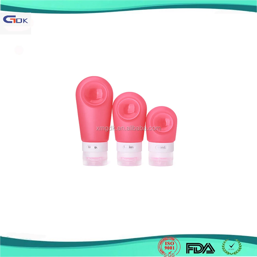 Fancy portable small silicone travel lotion bottles