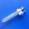 10mm 4 Pin Dip Common Cathode Display multi-color Through Hole Round RGB LED Diode in clear/diffused lens