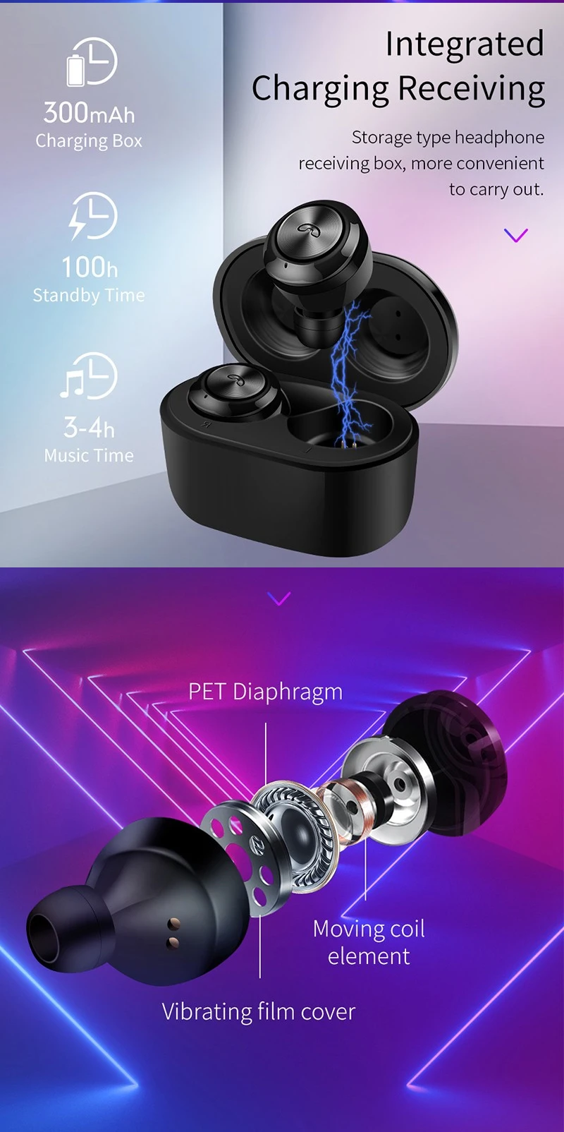 Mini Air twins A6 Wireless Earphone Blue 5.0 Tooth Tws Headphone Stereo Earbuds With Mic For Huawei iphone Samsung - ANKUX.COM