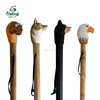 15 years factory hand carved animal head wooden walking stick