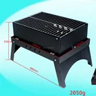 Carbon steel black high temperature coating foldable BBQ charcoal grills outdoor barbecue