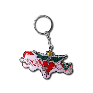 new arrival christmas gifts metal custom printing keychain