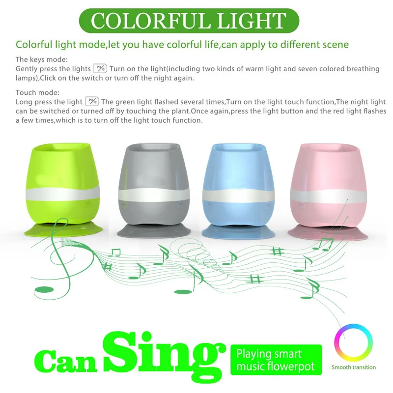 With Wireless Speaker Music Flowerpot Good Sound - ANKUX.COM