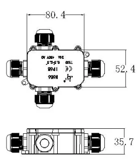 ip68 waterproof junction box with cable gland