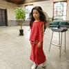 Tank tops sports kids girl clothing 2pcs Flax baby clothes comfortable bulk wholesale