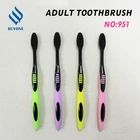 Daily use new item with black PP handle and soft medium bristle yangzhou cheap toothbrush