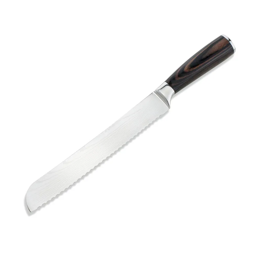 Premium Serrated Bread Knife 8 Inches High Carbon Stainless Steel Japanese Cutlery with Wood Handle
Premium Serrated Bread Knife 8 Inches High Carbon Stainless Steel Japanese Cutlery with Wood Handle